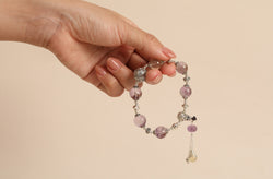 Fudai  Purple Crystal Bracelet love and good luck are always accompanied.