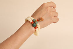 Golden Moon Bodhi Root Bracelets wisdom adding a touch of zen to the tranquility.