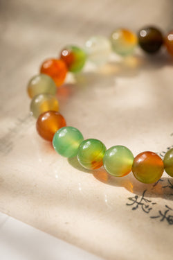 Guardian Colorful Crystal Bracelet auspicious,longevity, happiness and wealth accompany to guard you